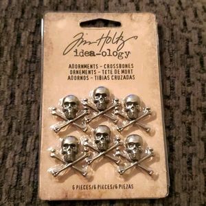 🎁 Jim Holtz idea-ology Adornments Crossbone Charms
